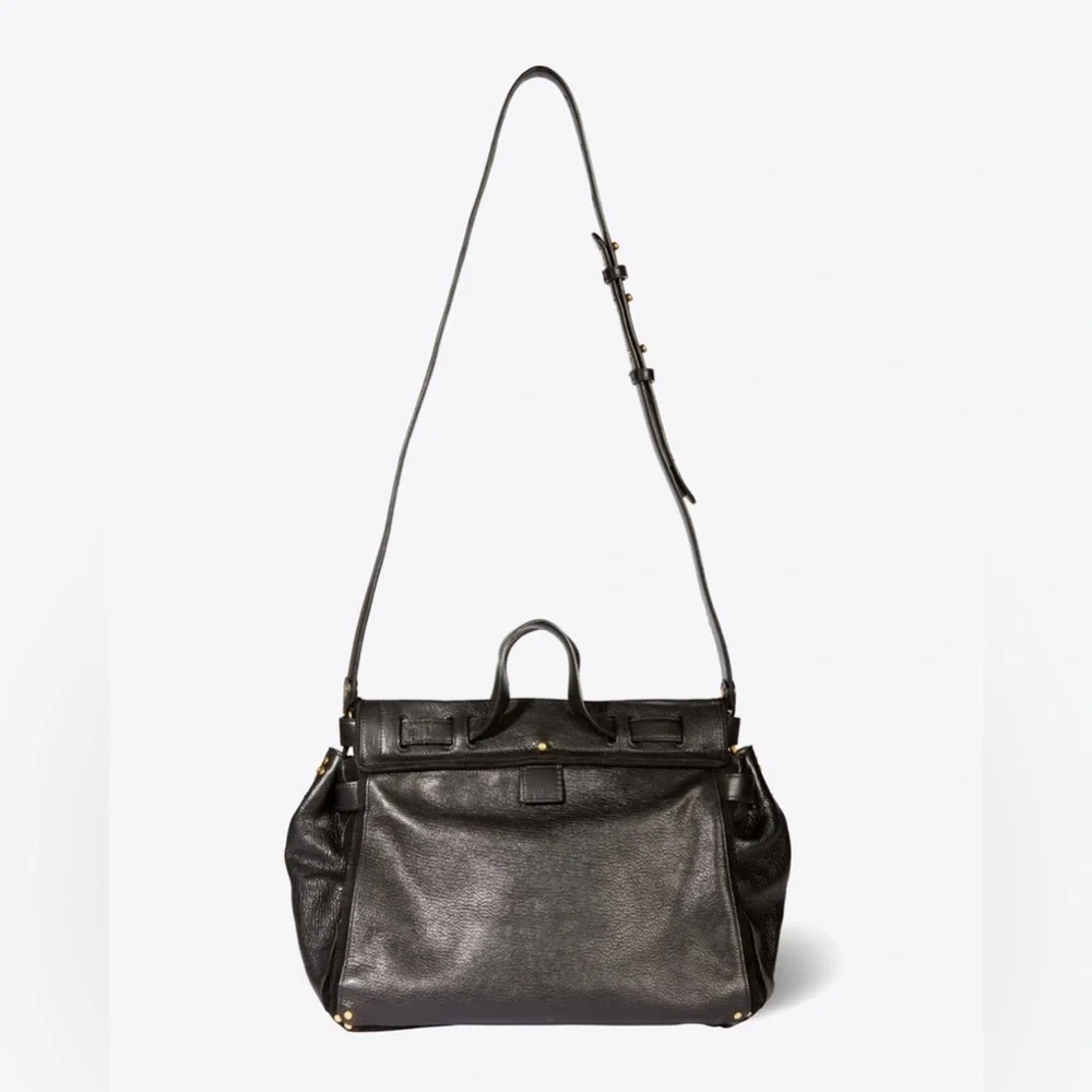 JEROME DREYFUSS Carlos Handbag Black Pebble Leather NWT